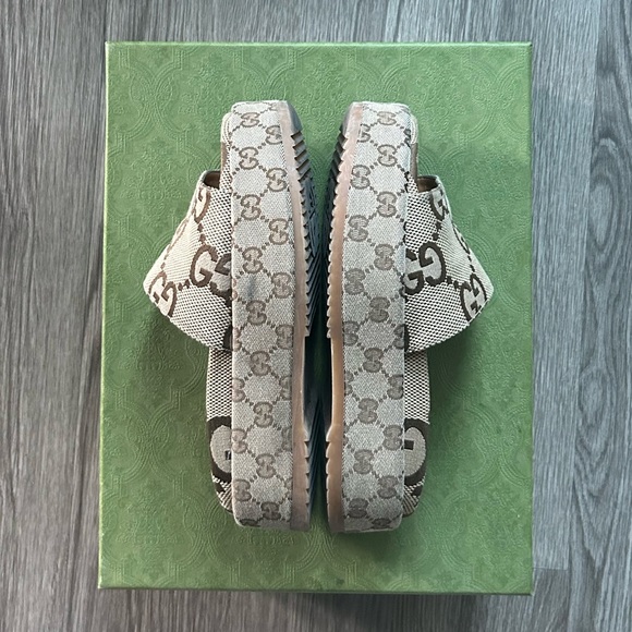 gucci angelina maxi GG platform slides - Picture 3 of 5